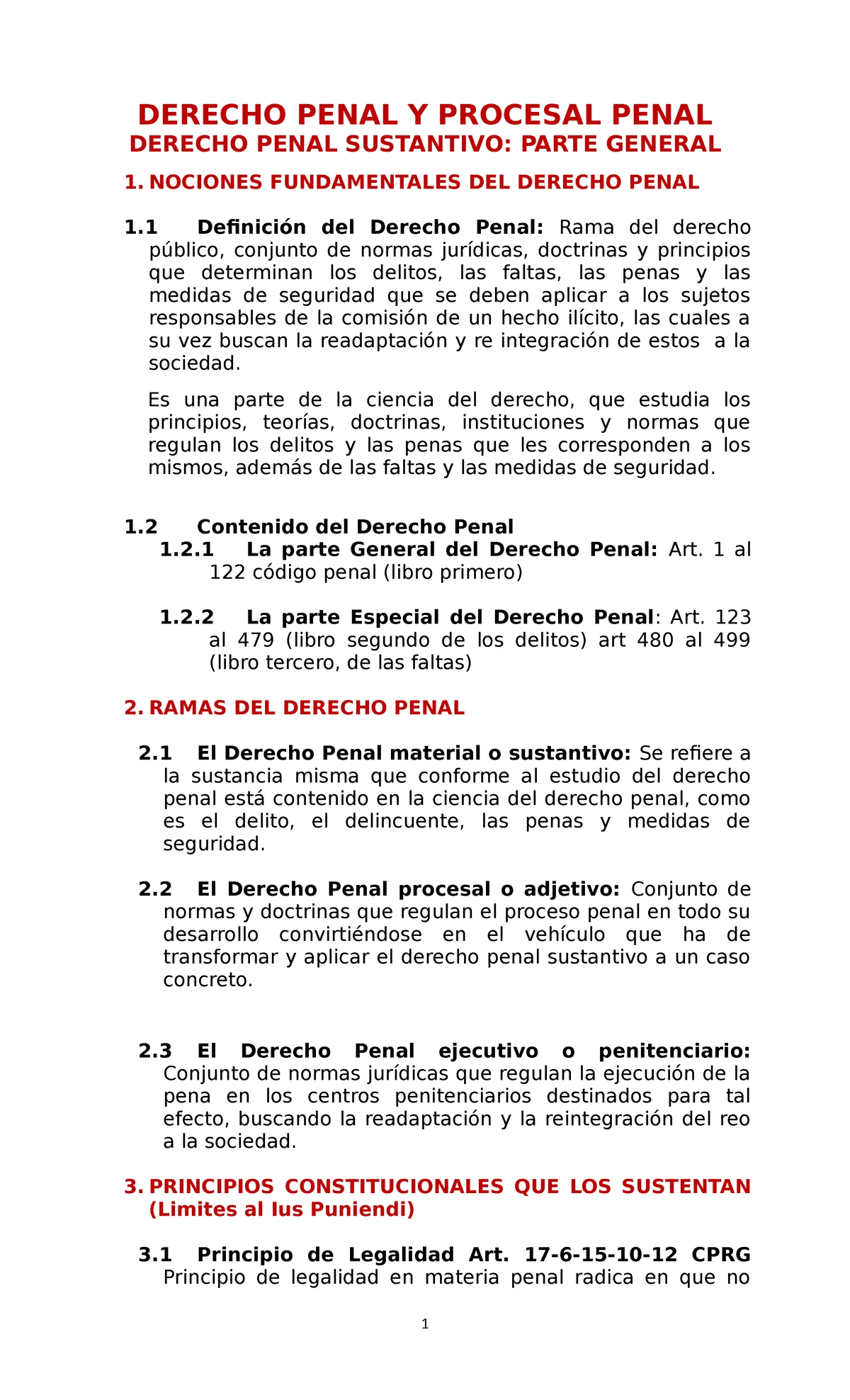 Resumen de Principios y Garantías en el Proceso Penal Guatemalteco ...