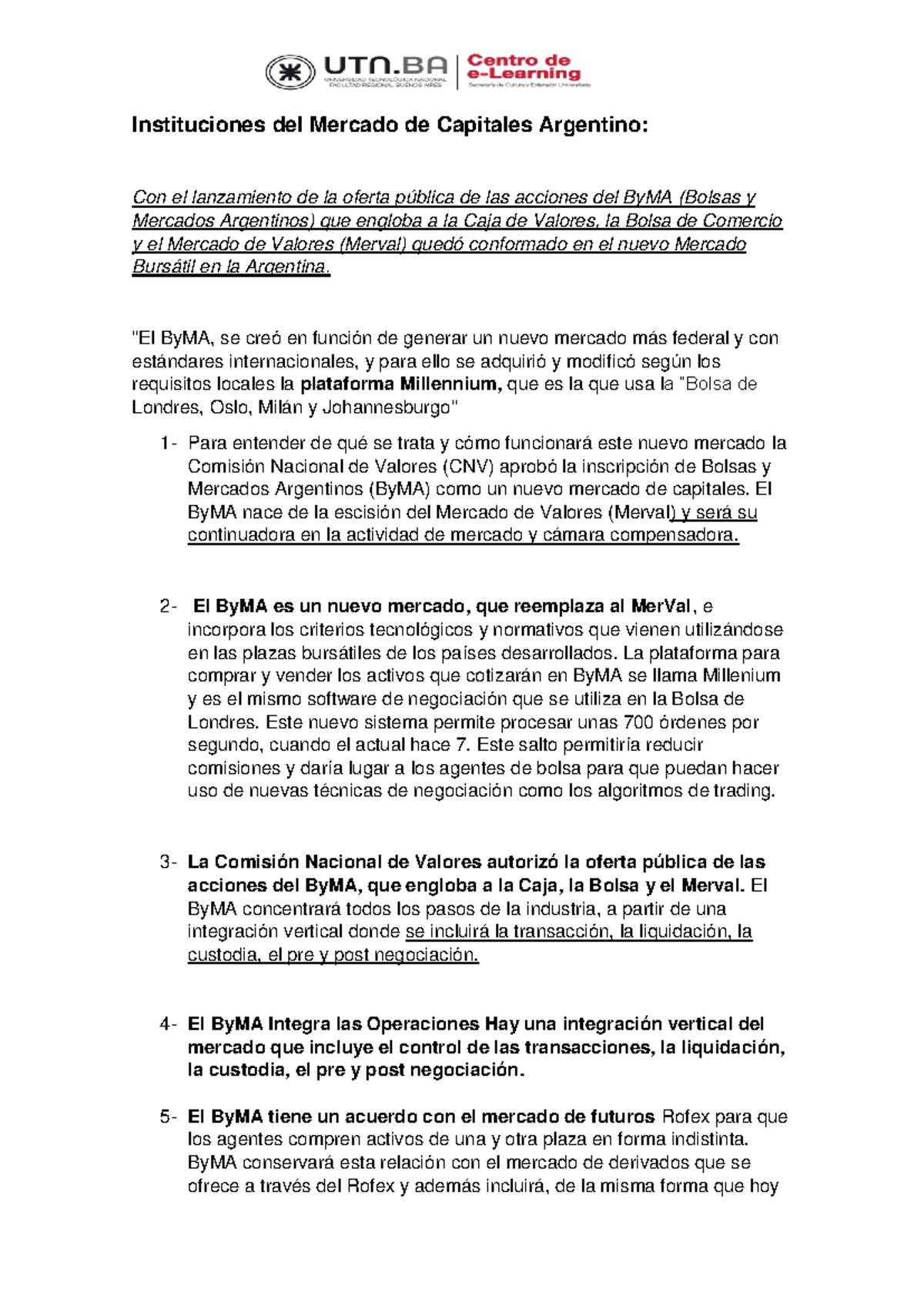 Instituciones y Funcionamiento del Mercado de Capitales Argentino - Studocu