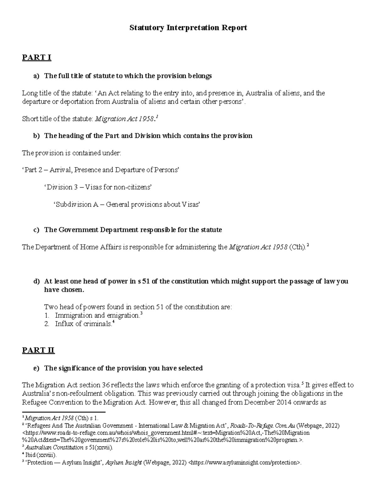Migration Act - Stat Interp Report - Statutory Interpretation Report ...