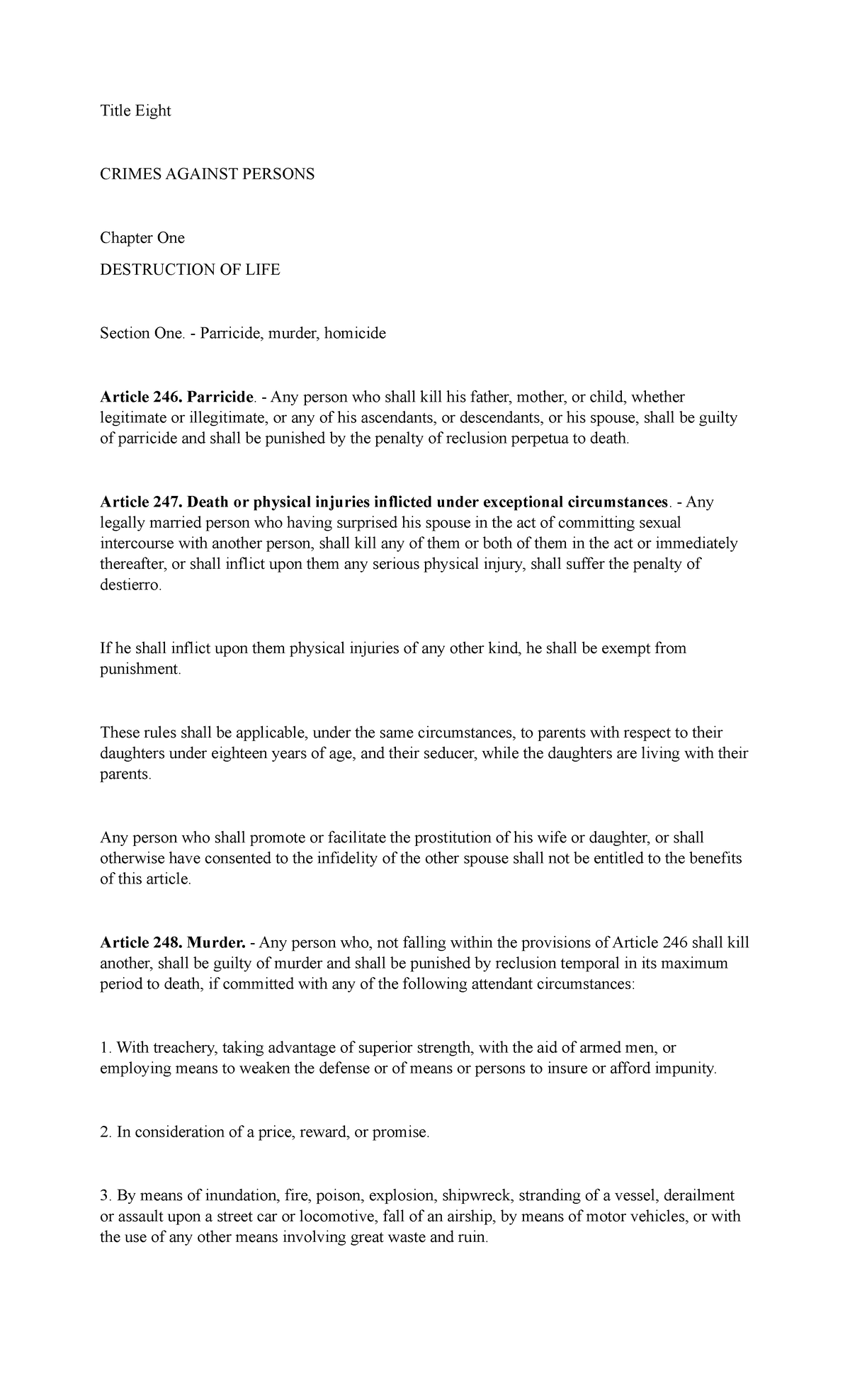 246-332-CLJ4 - Crimes Against Persons: Chapter 1 & 2 Summary Notes ...