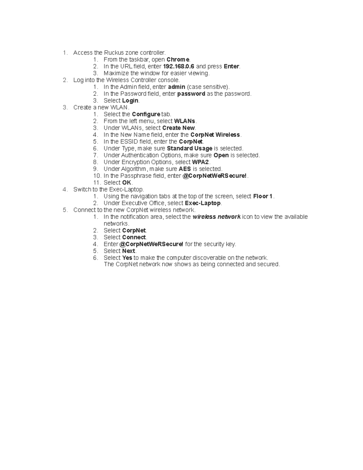 8.1.5 Configuring the CorpNet Wireless Network Setup Guide - Studocu