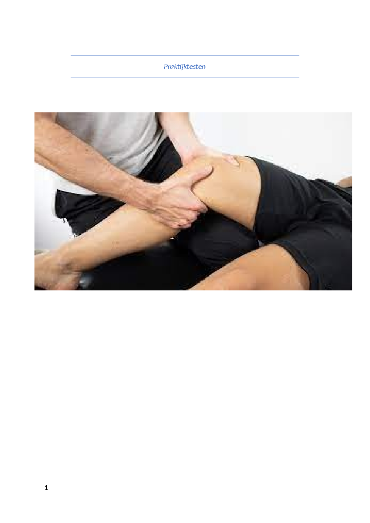 Praktijktesten: Gedetailleerde Testen voor Meniscus, Spierkracht en ...