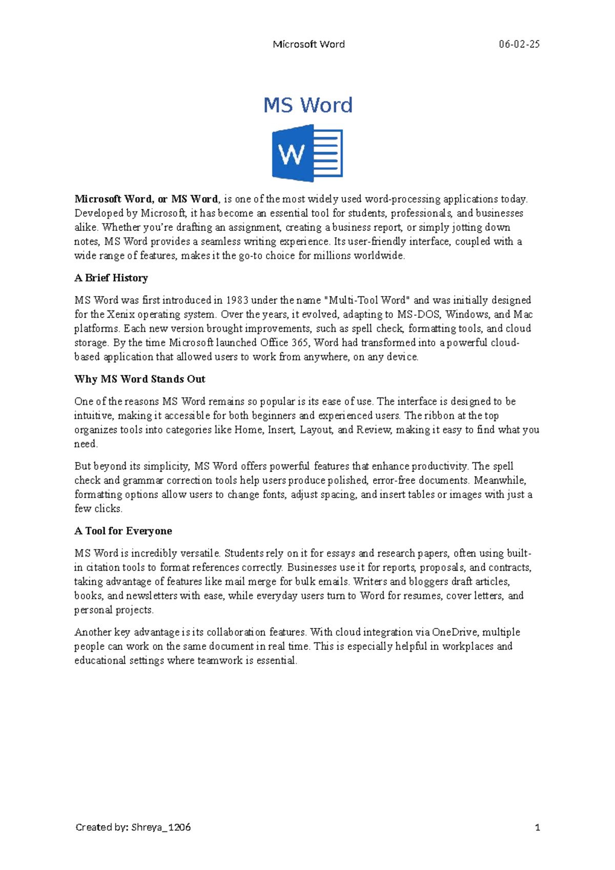 SEC - Microsoft Word and Excel Overview and Features - Studocu