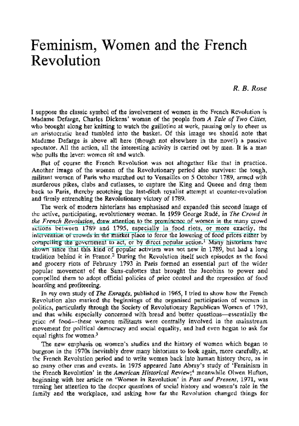 Feminism and Women's Role in the French Revolution: A Critical Analysis ...
