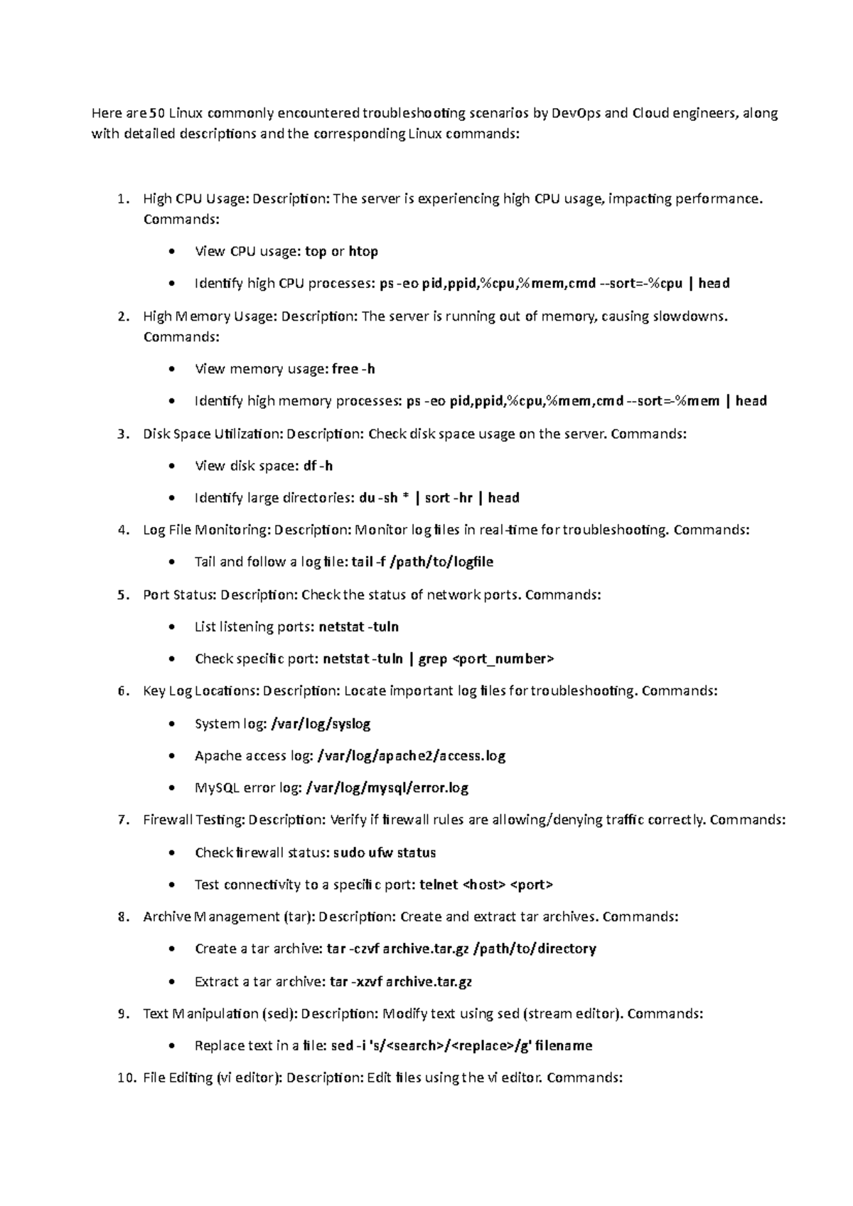 Most Common Linux Operations that I perfom - Here are 50 Linux commonly ...