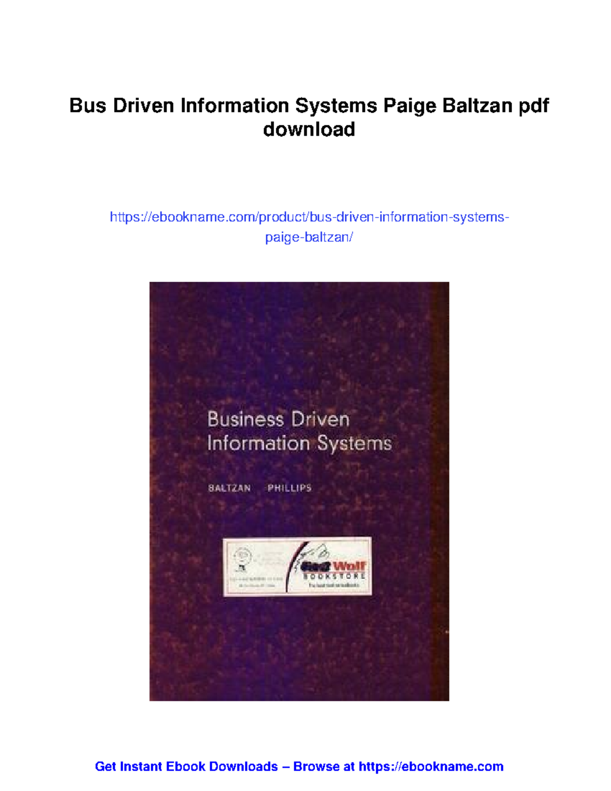 Business driven information systems by Paige Baltzan - 3rd edition ...
