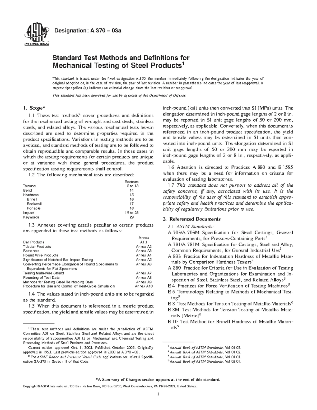 E 8M 04 Standard Test Methods for Tension Testing of Metals - Studocu