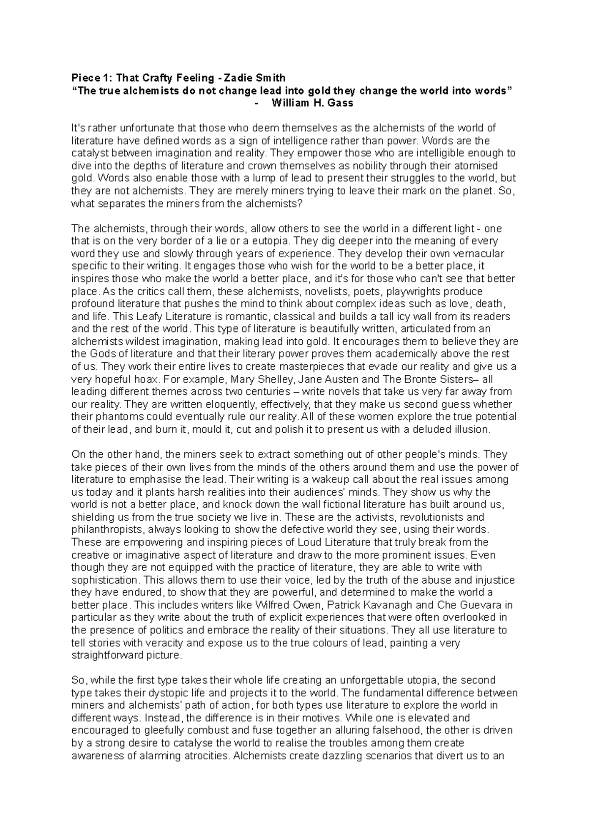 Eng adv mod c module c english advanced piece 1 that crafty