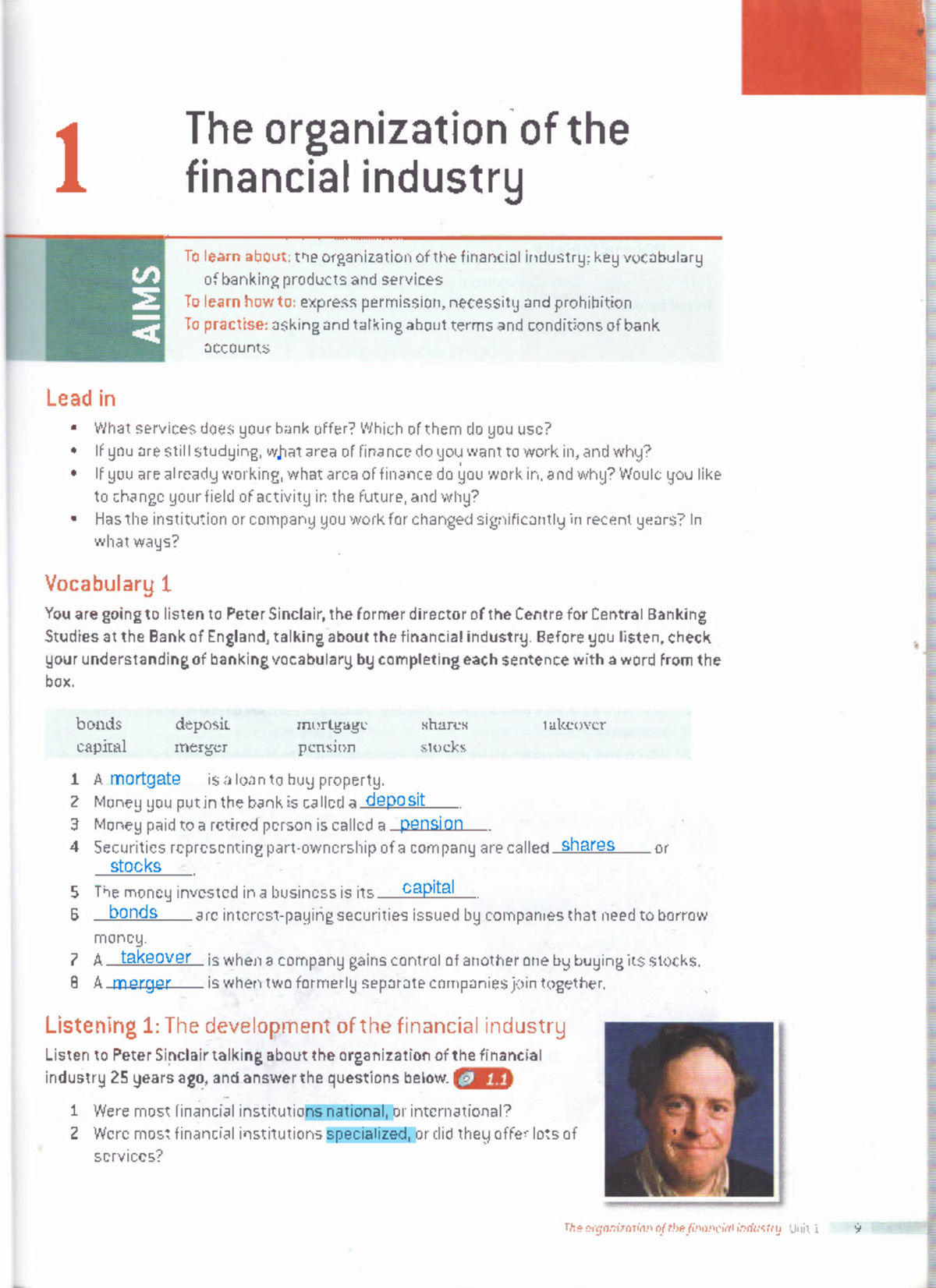 English for the Financial Sector: Unit 1 - The Organization of Banking ...