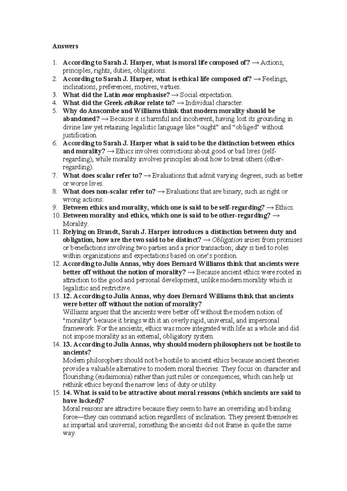 PHIL 101: Ethics vs. Morality - Key Concepts and Distinctions - Studocu