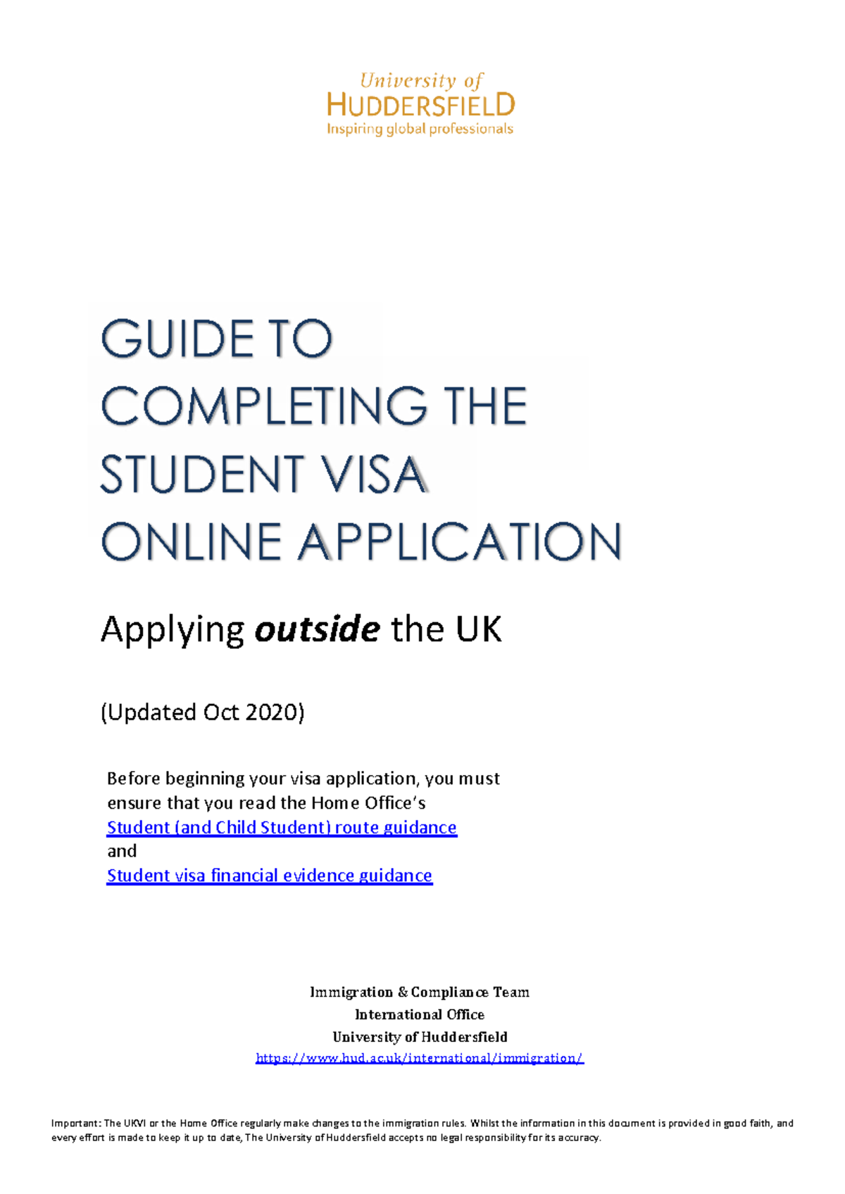 UK Student Visa Application Guide for International Students - Studocu