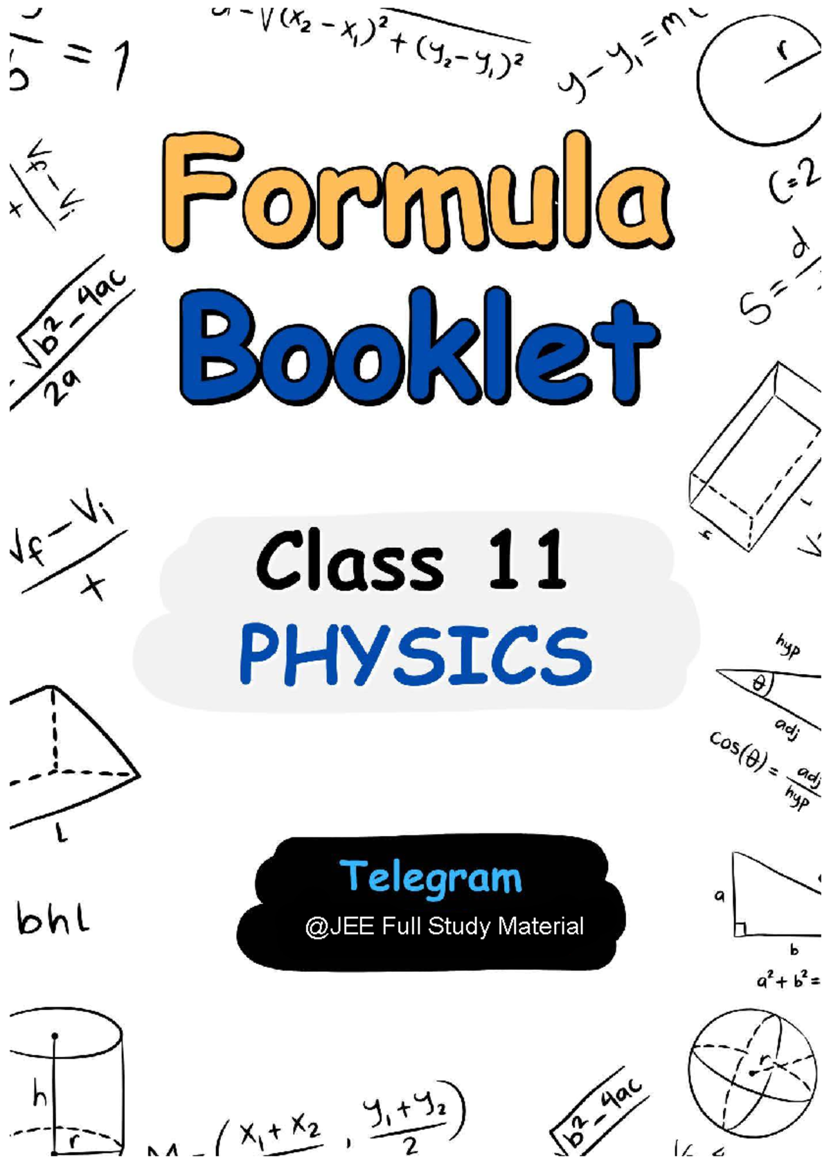 Class 11 PHYSICS Complete Formula Booklet - Full Study Material - Studocu