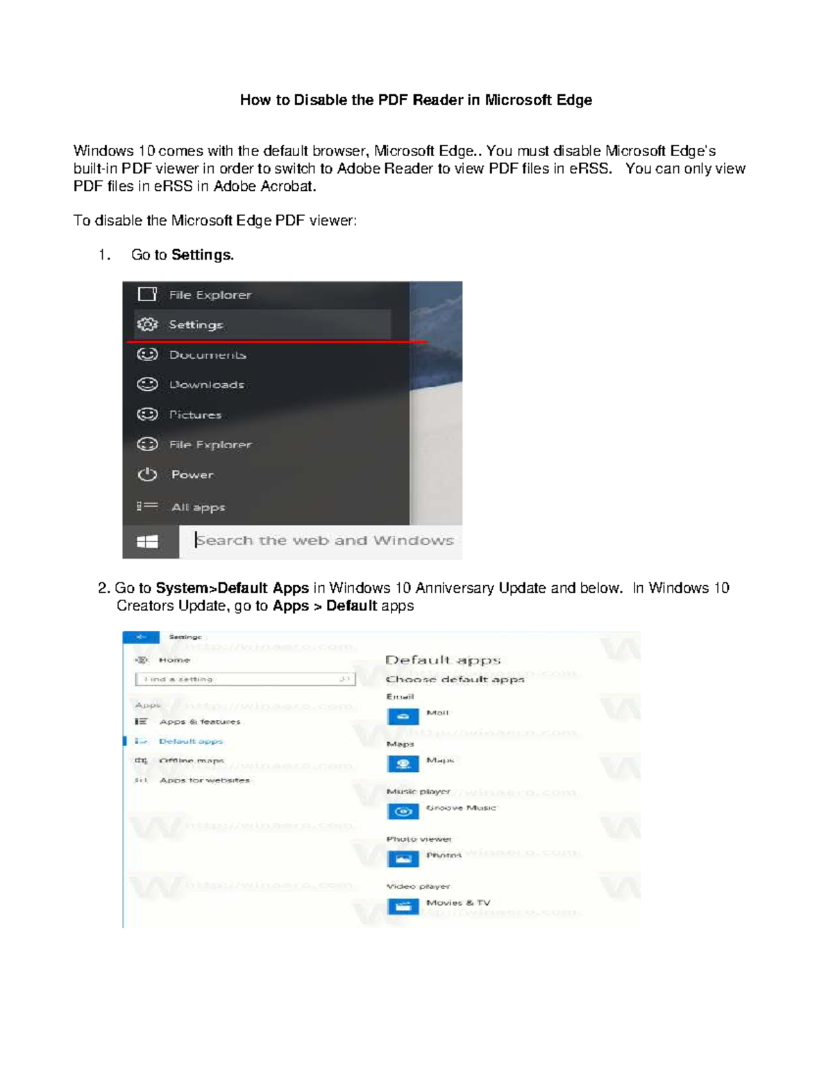 Disable PDF Viewer in Microsoft Edge for eRSS Use - Studocu