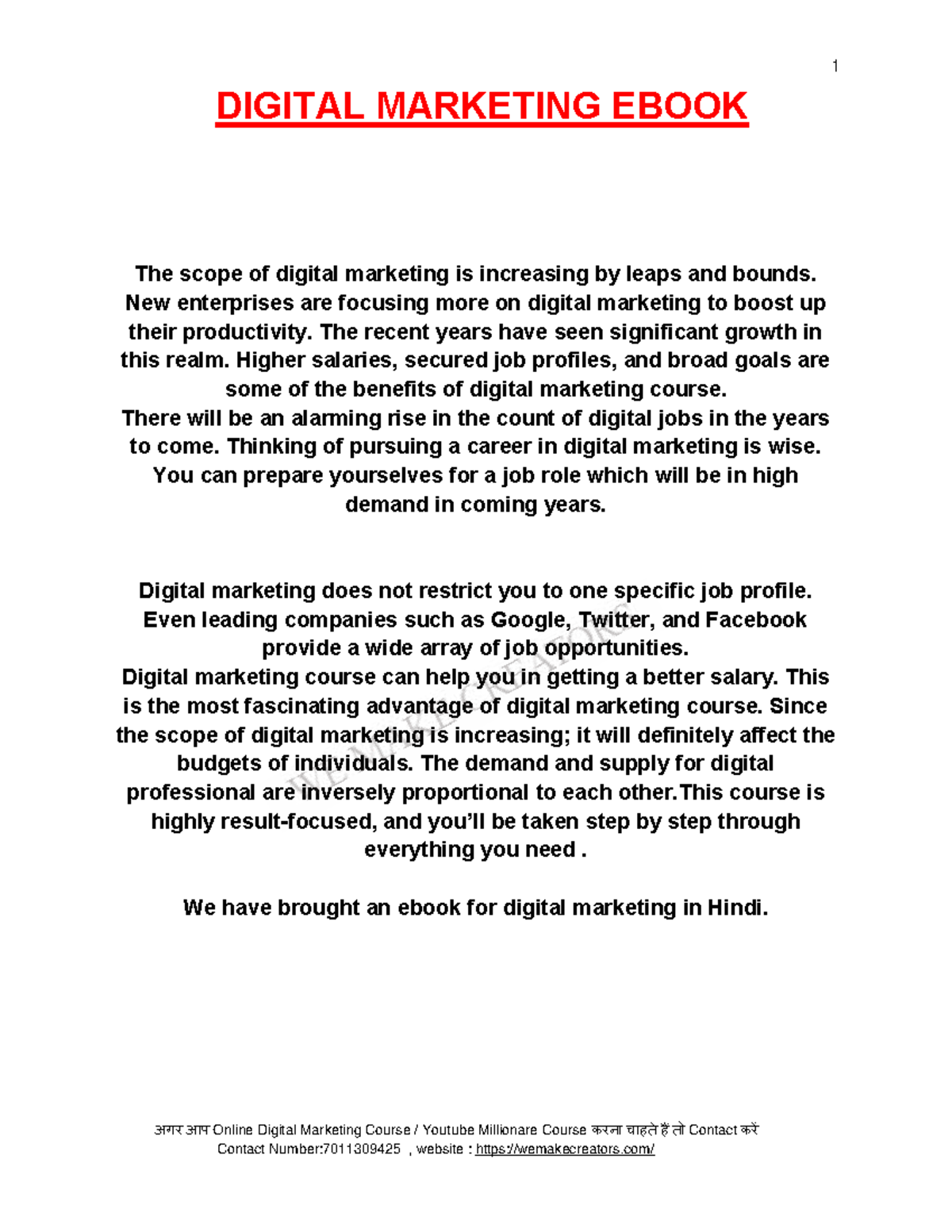Digital Marketing E-Book: Comprehensive Guide to Strategies & Careers ...