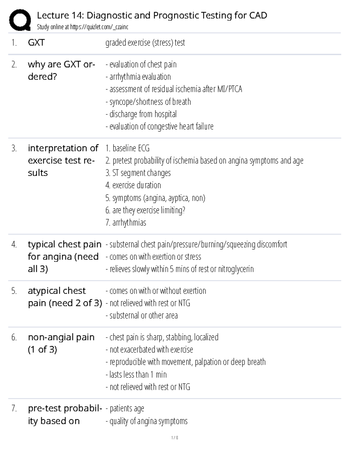 Lecture 14: Understanding Diagnostic & Prognostic Testing for CAD ...