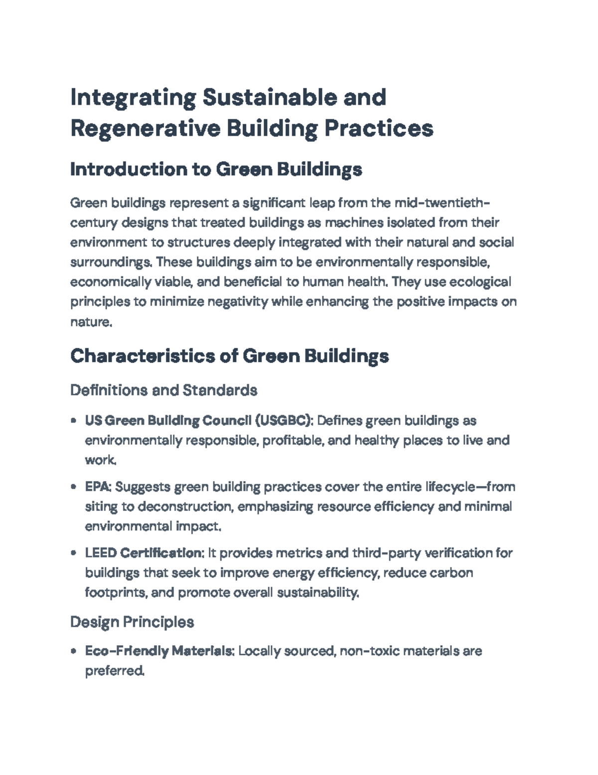 Integrating Sustainable Practices in Green Building Design ...