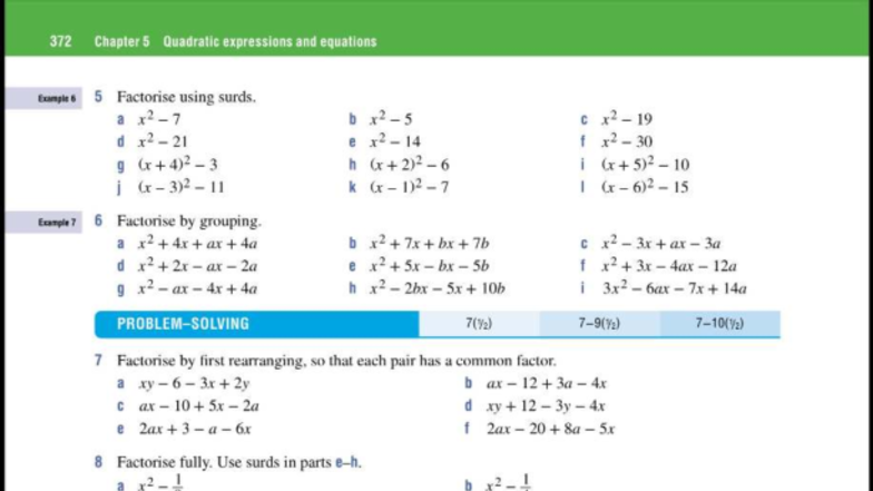Session 3 - Algebra basics - Factorising using product & som method ...