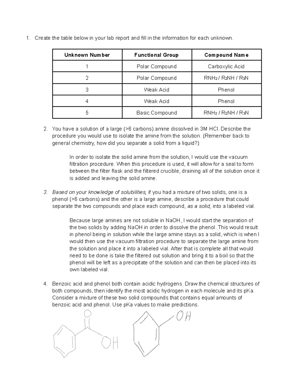 Solubility Report: Methods to Isolate and Identify Organic Compounds ...