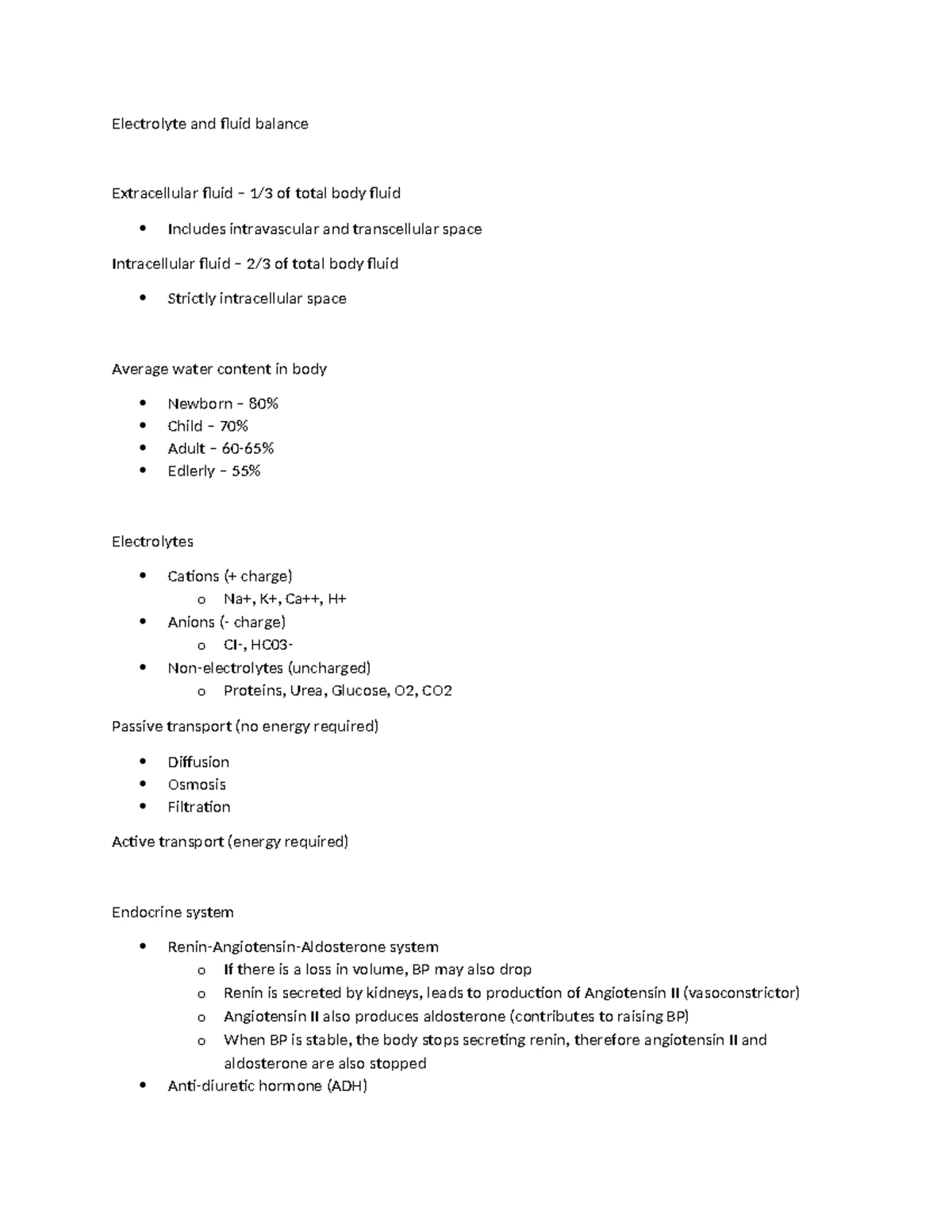 Acid-Base Balance: Metabolic & Respiratory Disorders Overview - Studocu