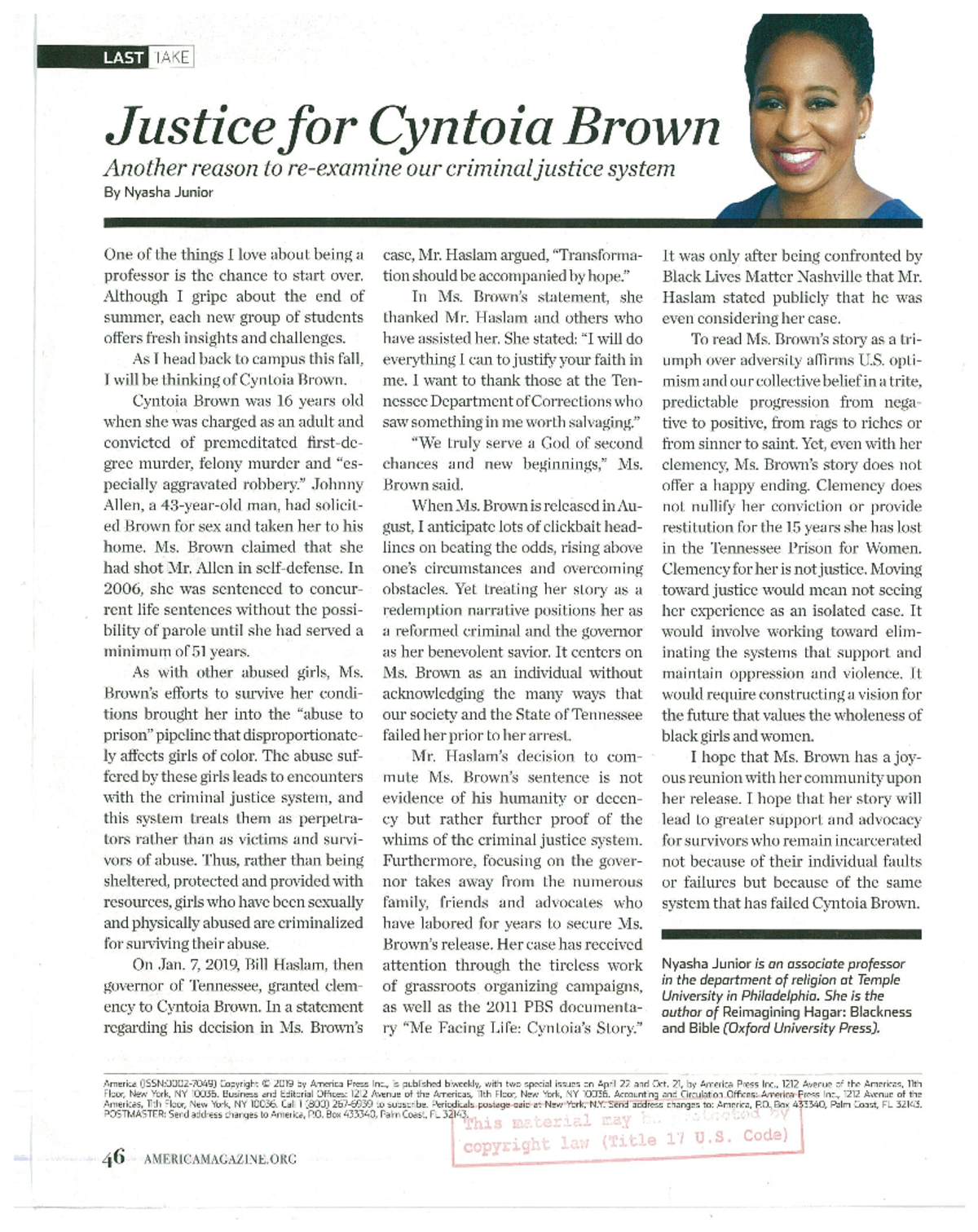 Justice for Cyntoia Brown: A Critical Analysis of Systemic Failures ...