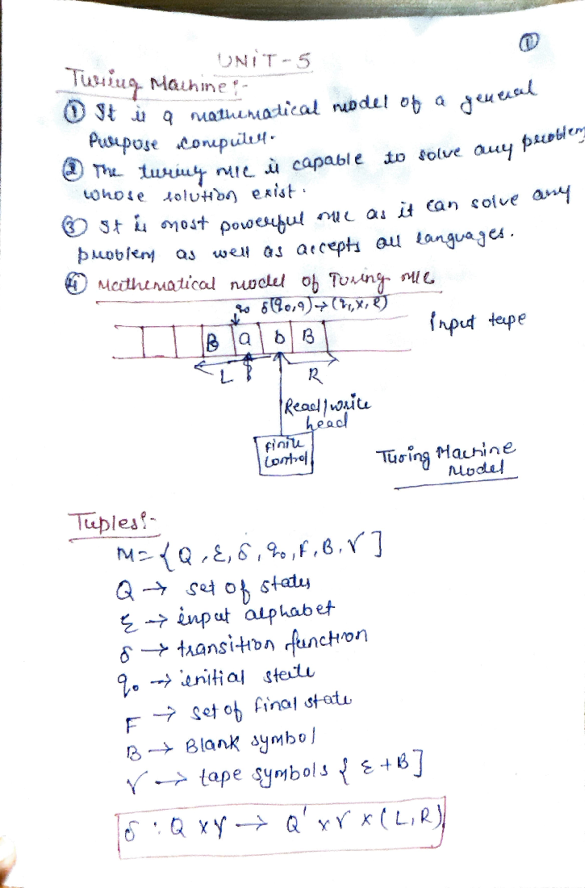 TAFL Unit 5 - Comprehensive Notes and Key Concepts Analysis - Studocu