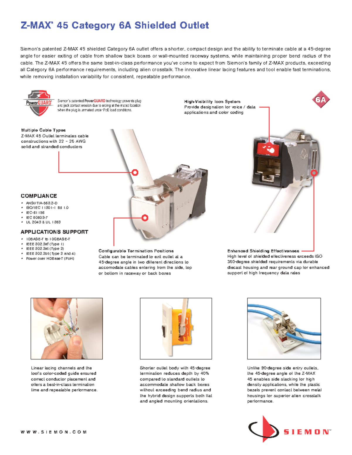 Z-MAX 45 Category 6A Shielded Outlet Overview and Specifications - Studocu