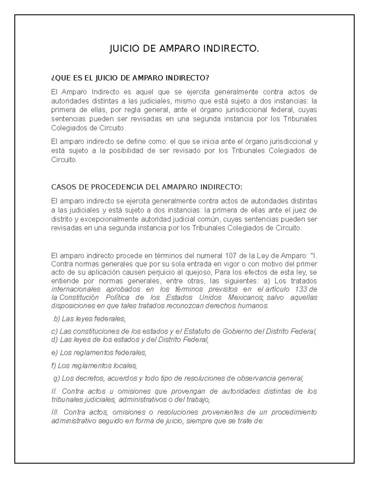 Juicio DE Amparo Indirecto - JUICIO DE AMPARO INDIRECTO. ¿QUE ES EL ...