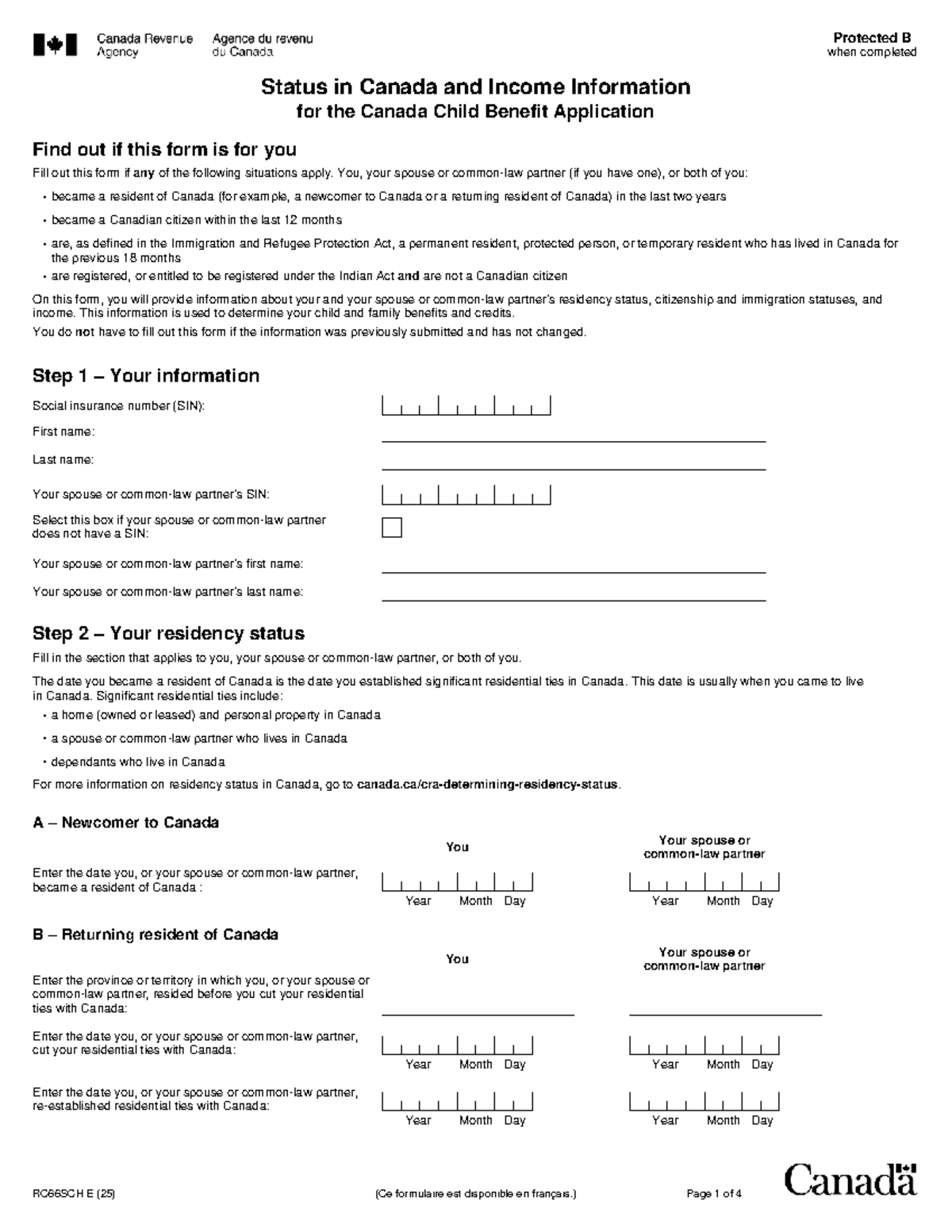 RC66SCH E (25) - Canada Child Benefit Application Guide for Newcomers ...