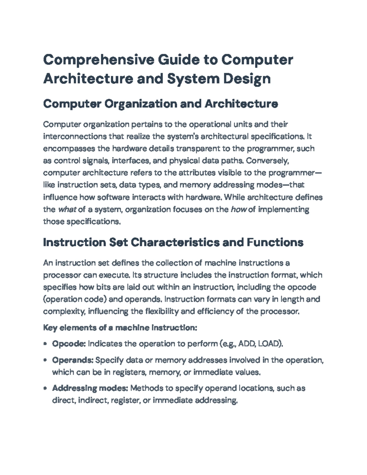 CIT309 July 2017 Past Exam Questions on Computer Architecture - Studocu