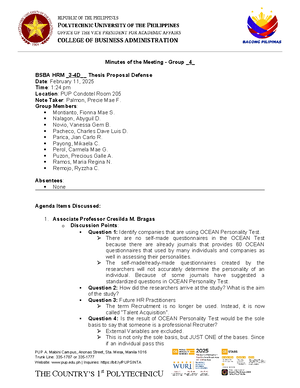 PUP Letterhead Template - REPUBLIC OF THE PHILIPPINES POLYTECHNIC ...