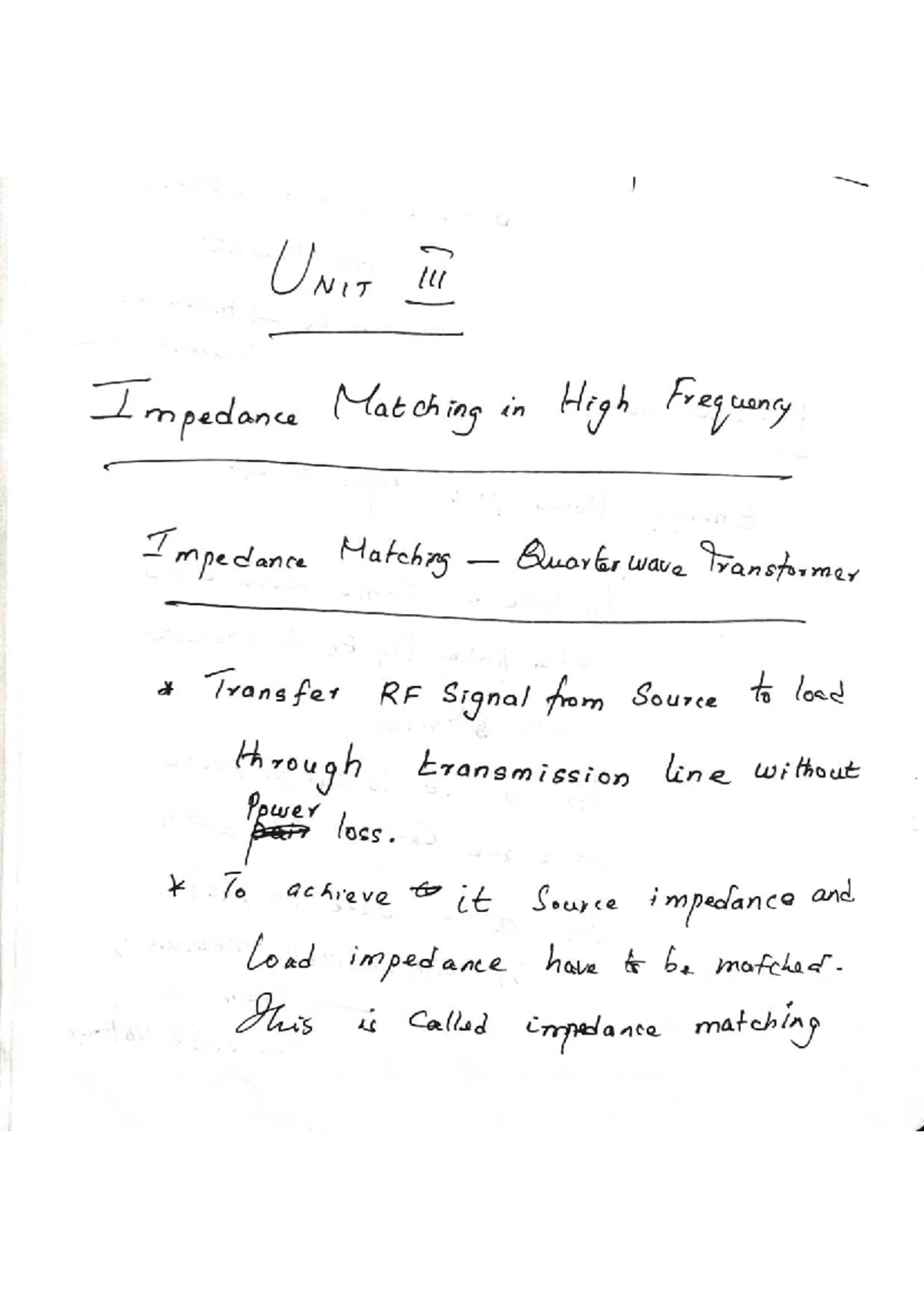 TLRF Unit 5 Notes: Transmission Lines & RF System Fundamentals - Studocu