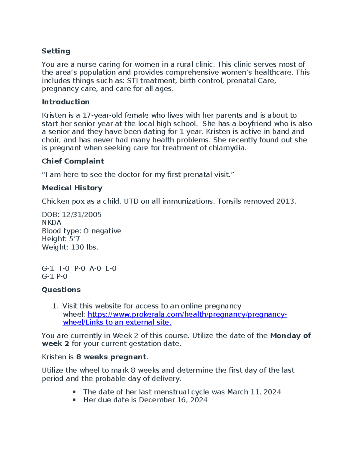 Week 2 Family Nursing: Maternal Health and Pregnancy Care Analysis ...