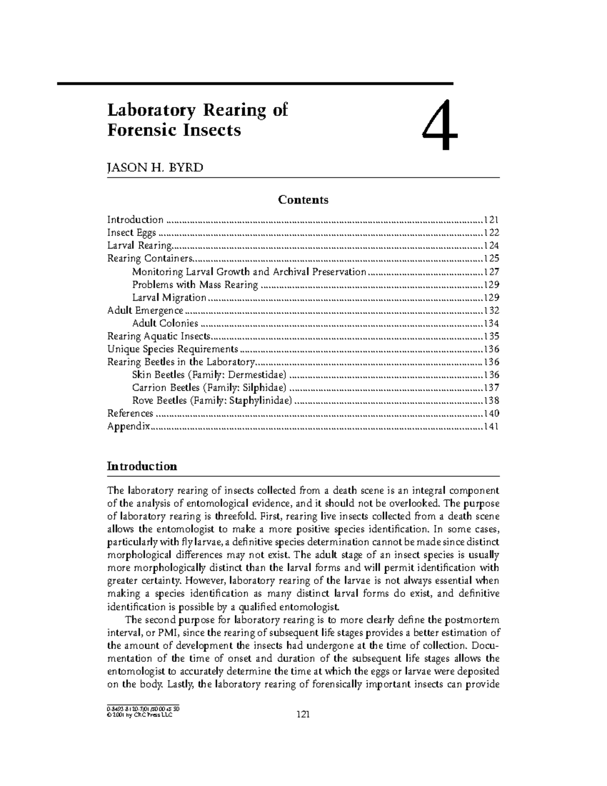 Laboratory Rearing Techniques for Forensic Insects (FOR 121) - Studocu