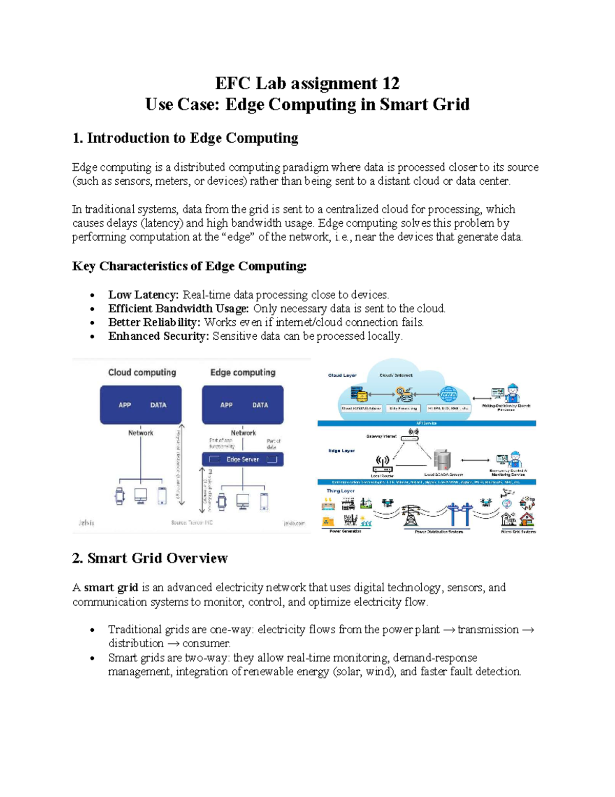 EFC Lab Assignment 12: Edge Computing Use Case in Smart Grids - Studocu
