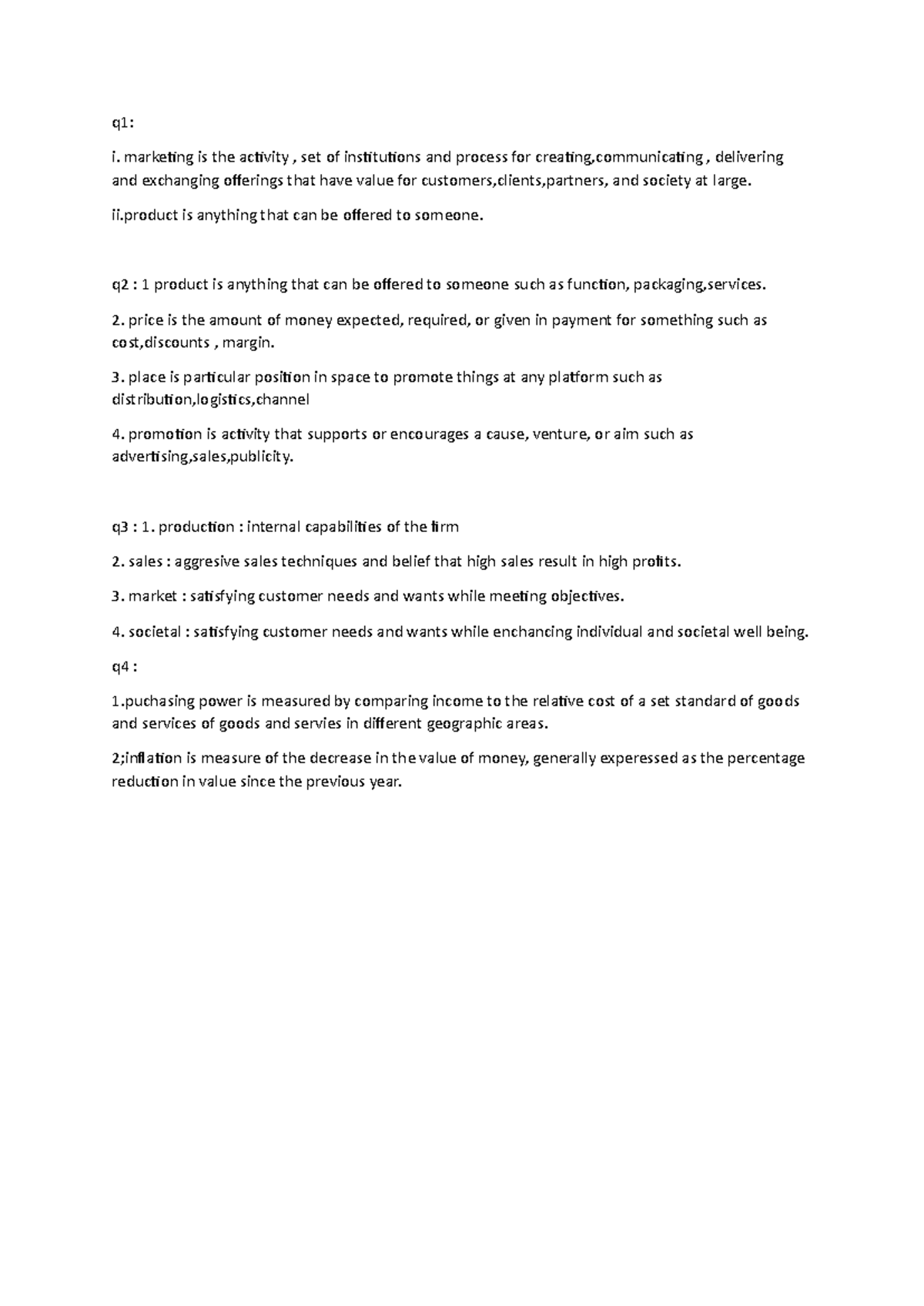 MKT 101: Marketing Concepts and Principles - Tutorial 1 Answers - Studocu
