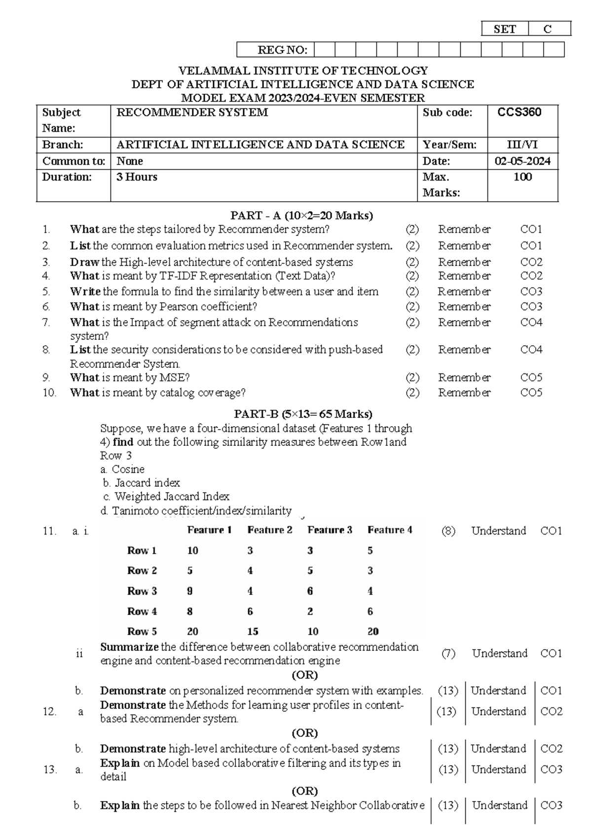 RS Model Exam: CCS360 - Recommender Systems Overview and Evaluation ...
