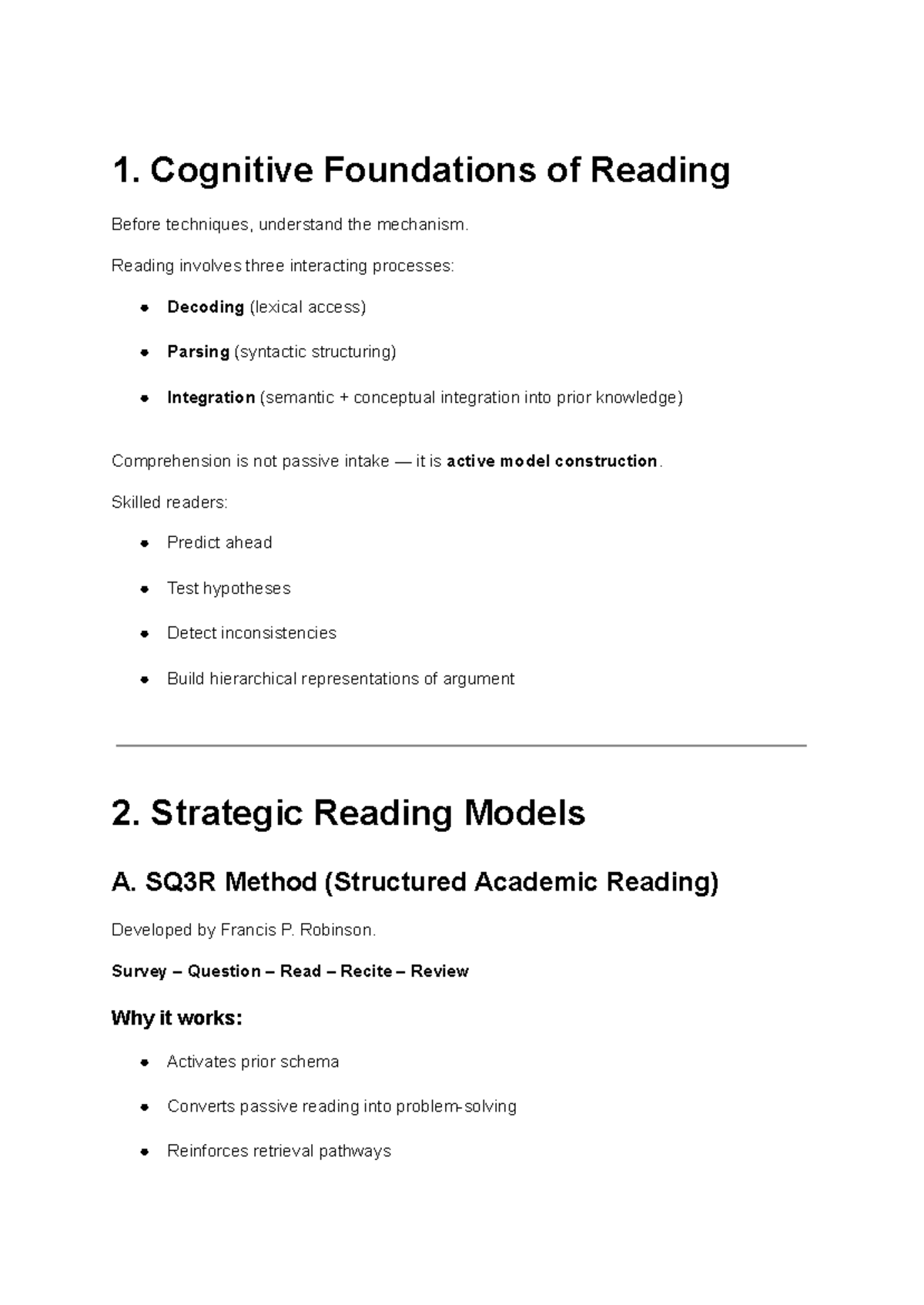 Cognitive Foundations of Reading Techniques: Advanced Strategies for ...