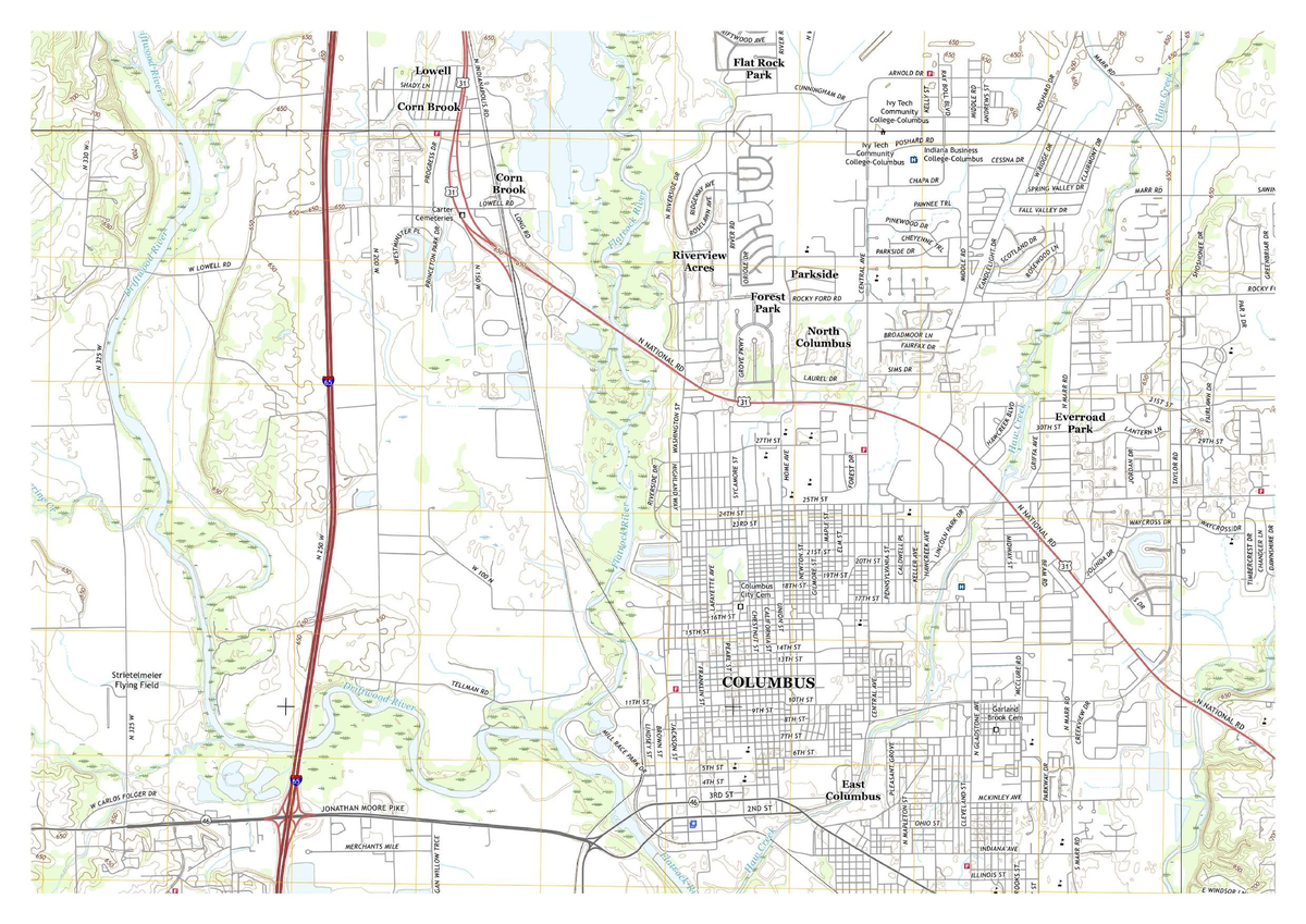 Miller Topographic Map 25k A3 - IFTWOOD AVE & Surroundings - Studeersnel