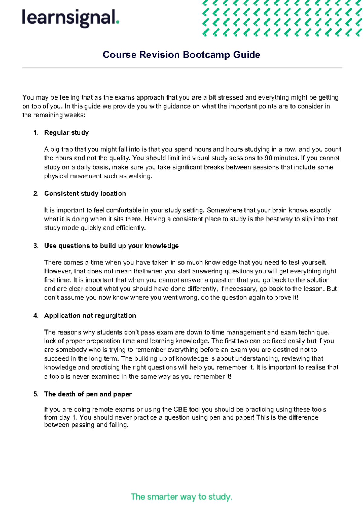 ACCA Course Revision Bootcamp Guide: Strategies for Exam Success - Studocu