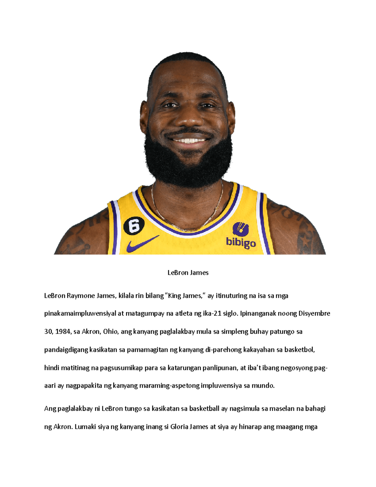 sino si lebron james