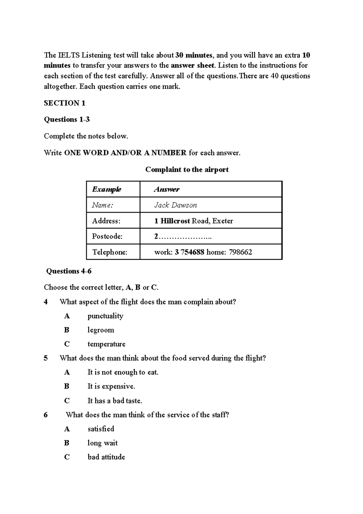 IELTS Listening Test Preparation Notes - 13 09 2025 - Studocu