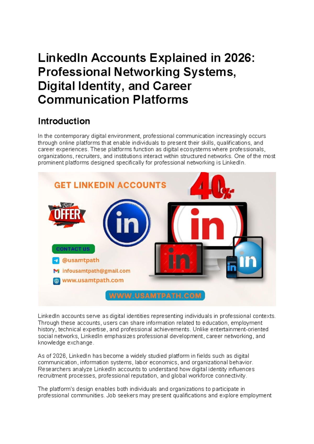 LinkedIn Accounts in 2026: Enhancing Online Career Networking - Studocu
