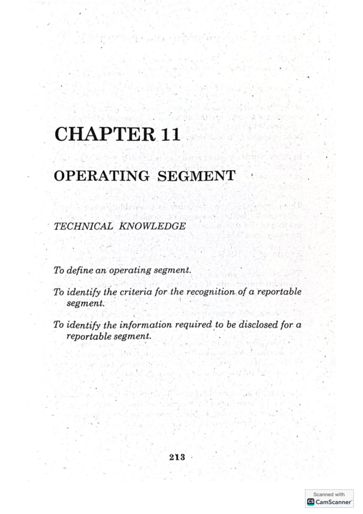 Valix 2025 - Chapter 11 - CHAPTER 11 OPERATING SEGMENT TECHNICAL ...