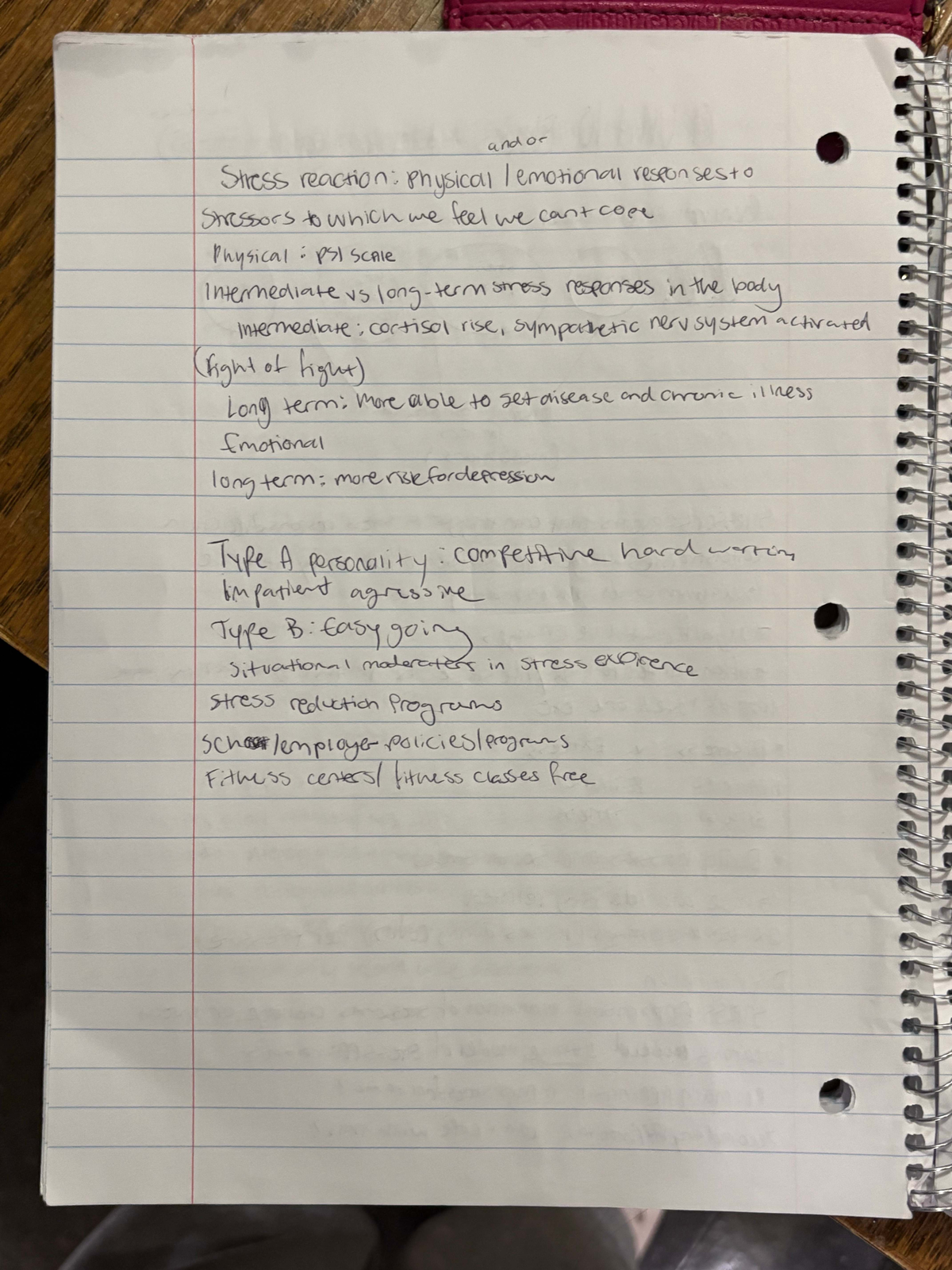 PSY101: Final Exam Review Notes on Stress Responses and Personality ...