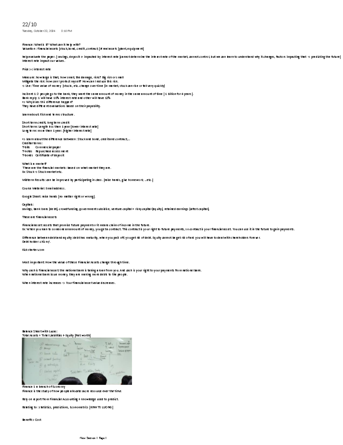 Tai Chinh Tien Te - Midterm Notes - K62 Finance Concepts - Studocu