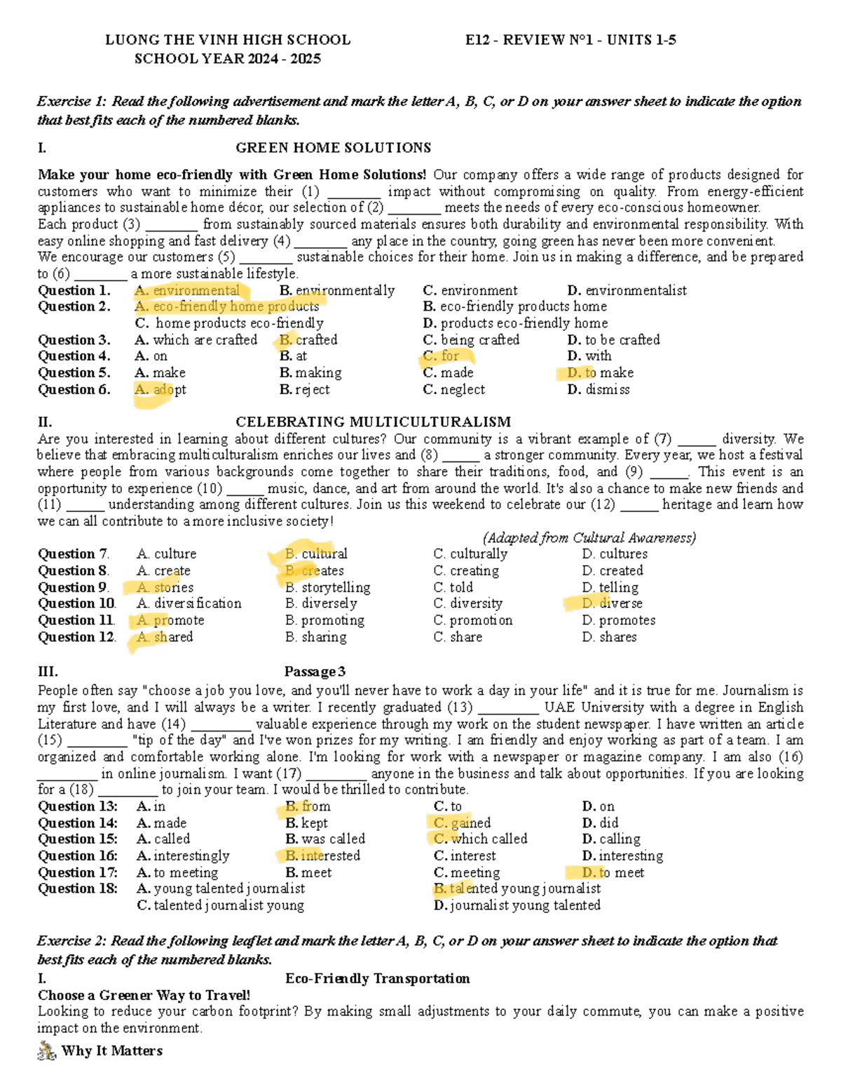 E12 Review No. 1: Units 1-5 Comprehensive Study Guide - Studocu