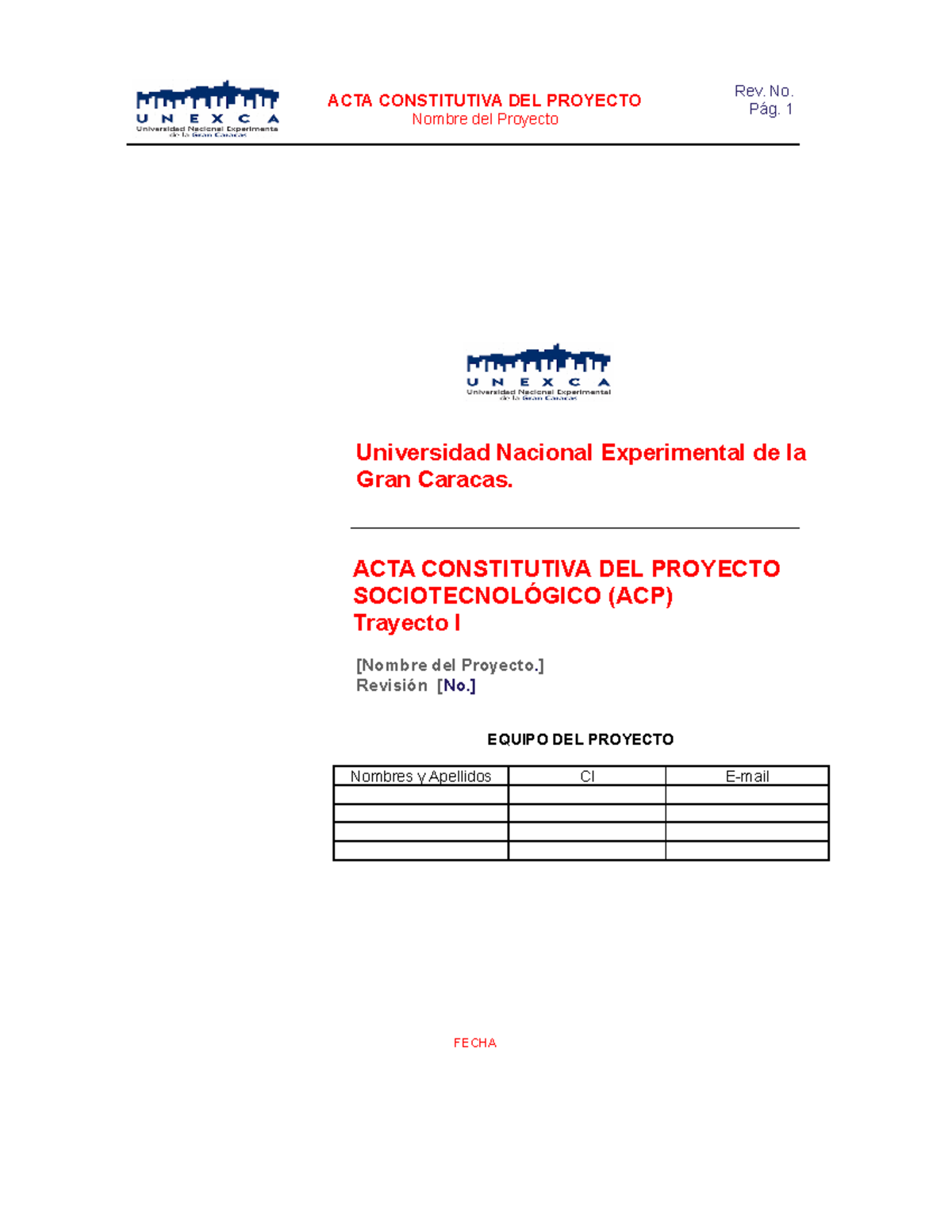 ACTA CONSTITUTIVA DEL PROYECTO SOCIOTECNOLÓGICO - TRAYECTO I - Document Preview