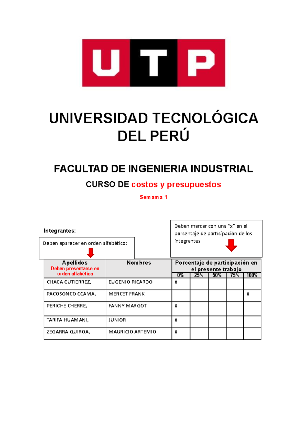 Tarea 1: Clasificación de Costos y Presupuestos - Curso de Costos y ...