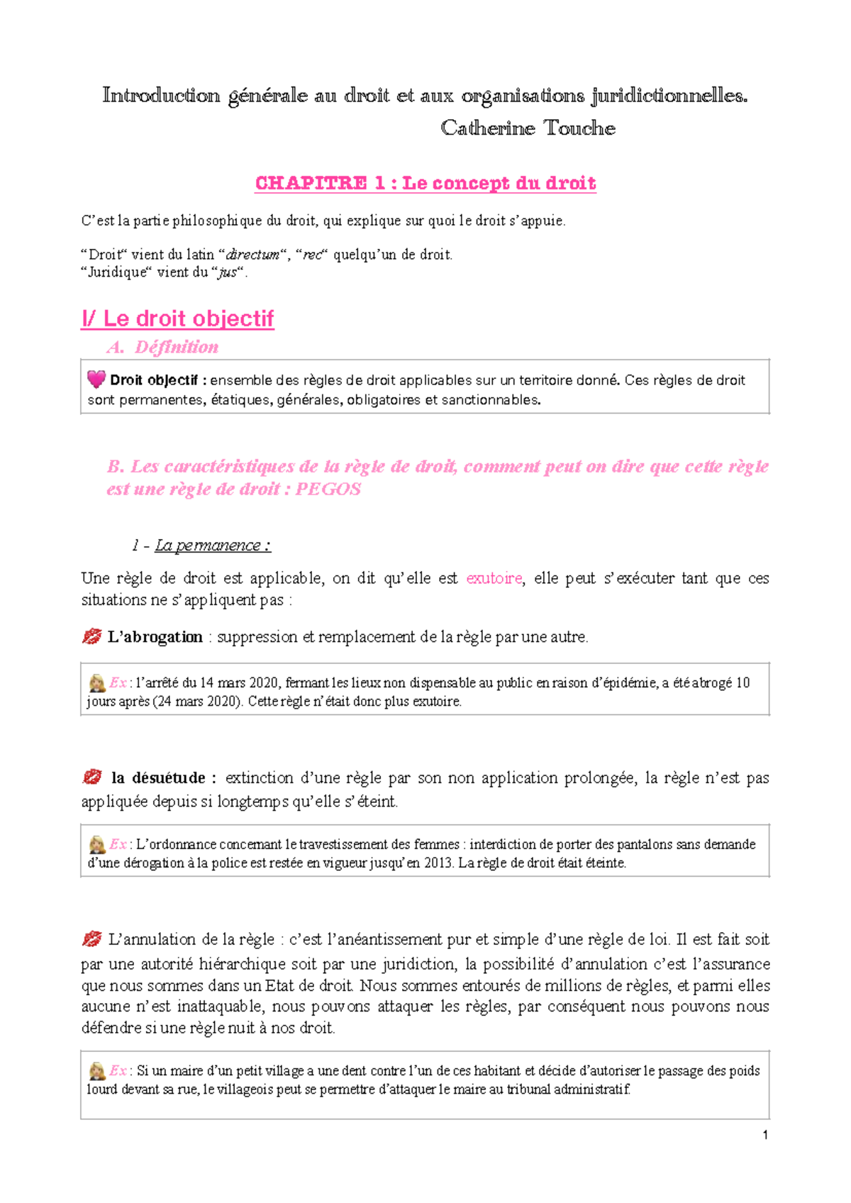 Chapitre 1 : Introduction générale au droit (DROIT 101) - Studocu