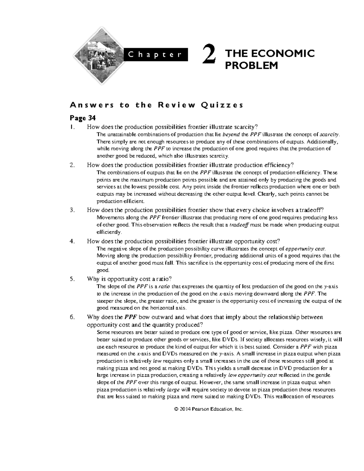 Parkin Econ SM CH02 - C h a p t e r 2 THE ECONOMIC PROBLEM Answers to ...
